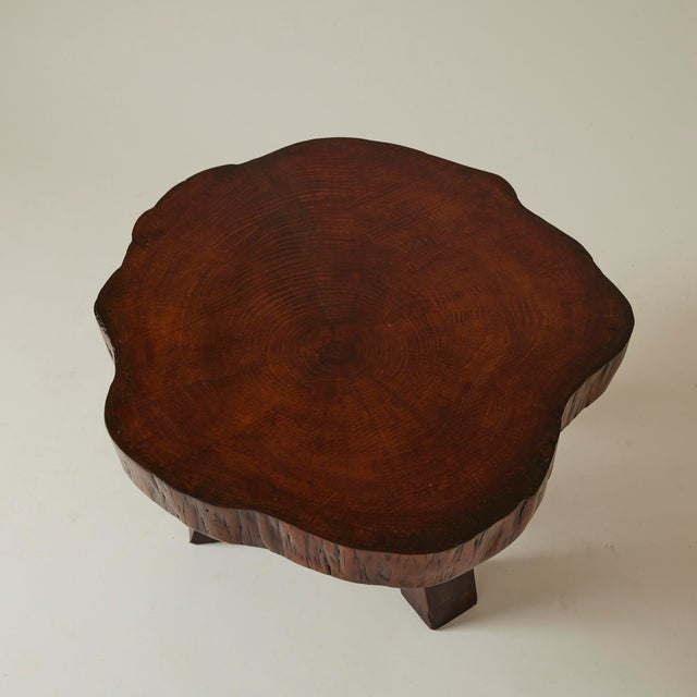 Mid-Century Modern Vintage Solid Wood Mid-Century Side Table, 1950's For Sale - Image 3 of 4