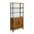 2010s Chinese Light Brown Glass Display Bookcase Curio Cabinet For Sale - Image 5 of 9
