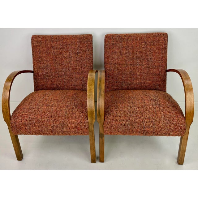 Burnt Orange Pair of 1950's Armchairs For Sale - Image 8 of 9
