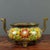 Mid 20th Century Vintage Yellow Ground Cloisonne Enamel Bronze Censer, Two-Handle Tripod Incense Burner For Sale - Image 5 of 9