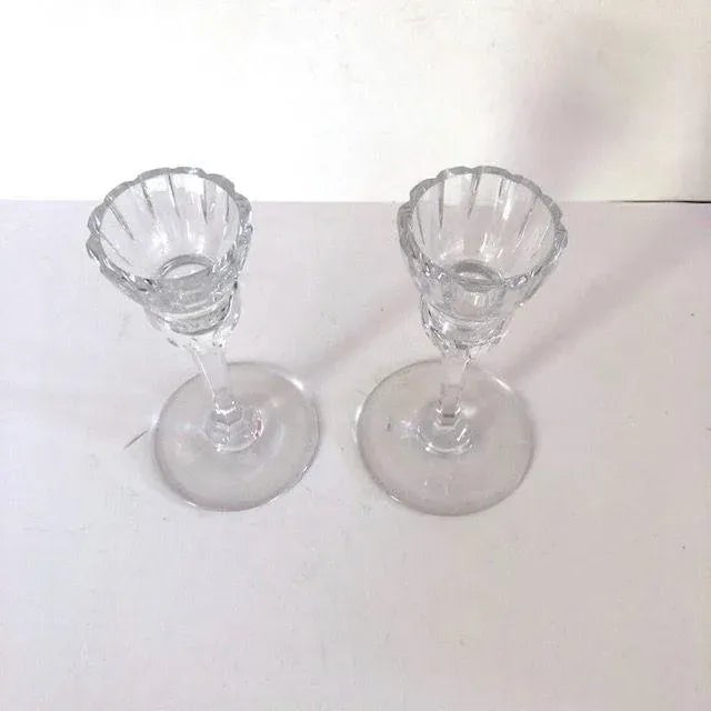 Waterford Crystal Vintage Marquis by Waterford Palladio Crystal Candlesticks- a Pair For Sale - Image 4 of 5
