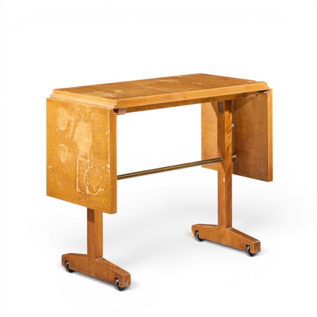 Robsjohn Gibbings for Widdicomb Mid Century Bleached Mahogany Dropside Console Table For Sale In Chicago - Image 6 of 11