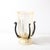 Mid-Century Modern Pair of Mid-Century Hand-Blown Murano Fluted Glass Uplights W/ 24k Gold Flecks For Sale - Image 3 of 15