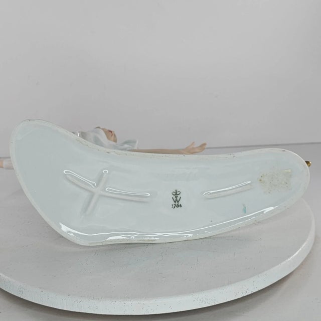 Vintage Wallendorf Porcelain Figurine Olympic Ice Figure Skater Sonja Henie For Sale - Image 4 of 6