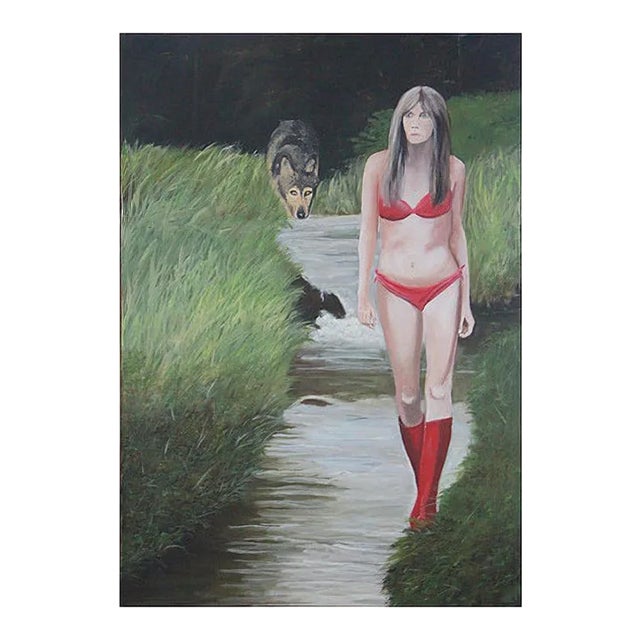 French Contemporary Art, Jean-Marc Teillon, The Red Boots, 2014 For Sale