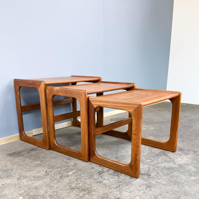 Nesting Tables in Teak from Salin Nyborg, 1960s, Set of 3 For Sale - Image 12 of 12