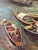 Original Signed “Sher” Oil on Canvas – Harbor Fishing Village With Men & Boats – Framed, 31.25” X 26” For Sale - Image 12 of 14