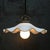 French white opaline glass pendant lights with clear ochre yellow glass edge. 2 meter black cotton flex E27 / E26 Up to...