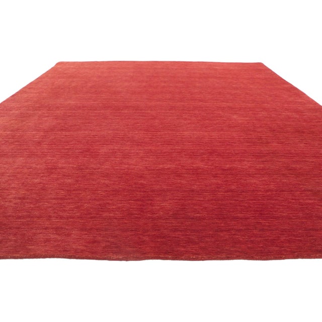 Contemporary Modern Style Red Area Rug - 08'03 X 10'00 For Sale - Image 3 of 9