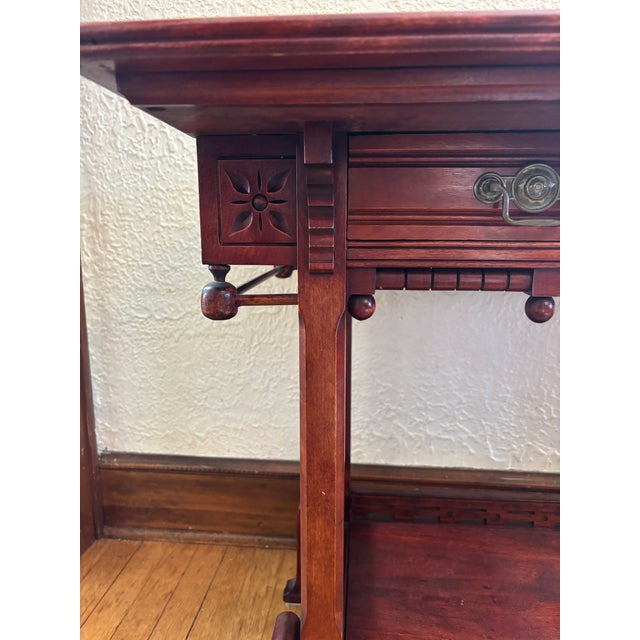 Early 20th Century Victorian Ball and Stick Dry Bar Table For Sale - Image 9 of 14