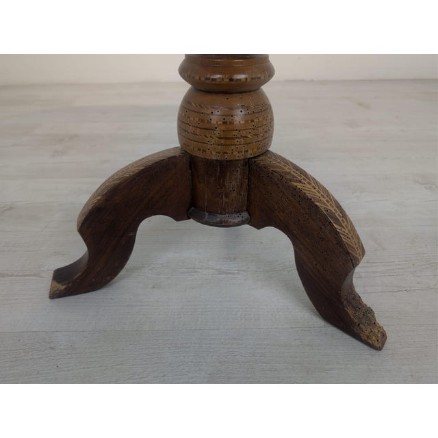19th Century Biedermaier Marquetry Coffee Table For Sale - Image 5 of 12