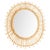 Mid-Century Modern Mirror Bamboo Rattan Handcrafted, 1960s For Sale