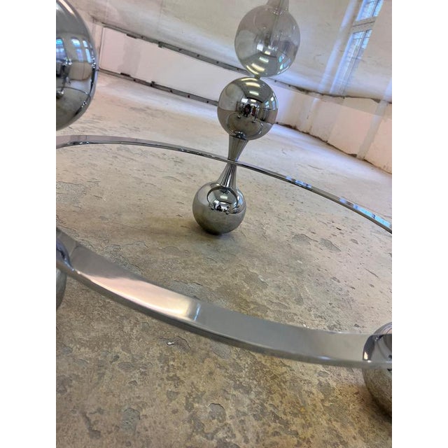 Coffee Table in Chrome and Glass For Sale - Image 4 of 11