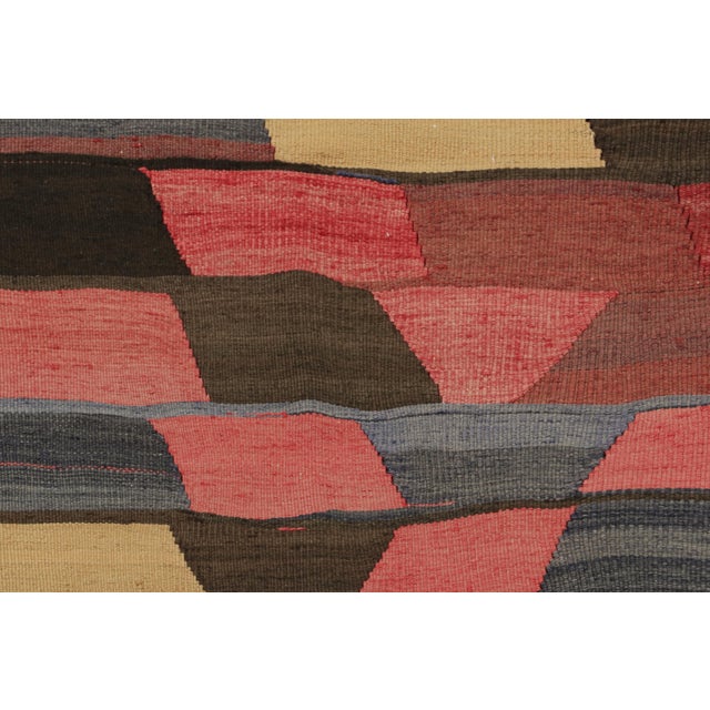 Vintage Persian Kilim in Polychromatic Geometric Patterns by Rug & Kilim For Sale In New York - Image 6 of 8