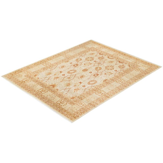 Ivory Mogul Collection Hand-Knotted Area Rug - Ivory 8' 4" x 10' 6" For Sale - Image 8 of 9