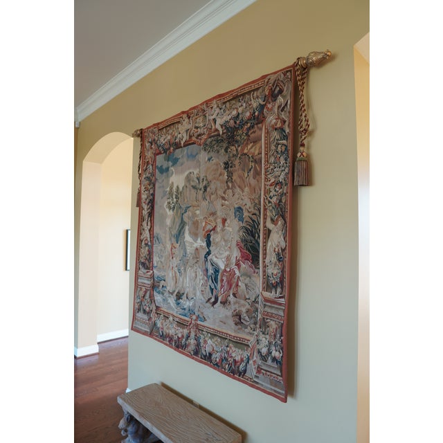 Textile Vintage Tapestry Depicting Angels For Sale - Image 7 of 18