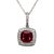 1.24ct Ruby Pendant W Earth Mined Diamonds in Solid 14k White Gold Cushion 6mm For Sale - Image 9 of 9