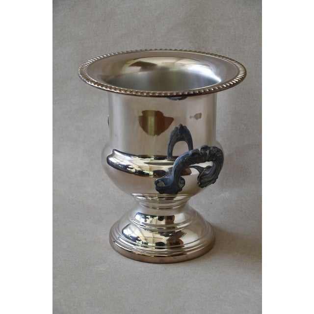 Traditional Vintage Silverplate Wine Cooler Urn For Sale - Image 3 of 5