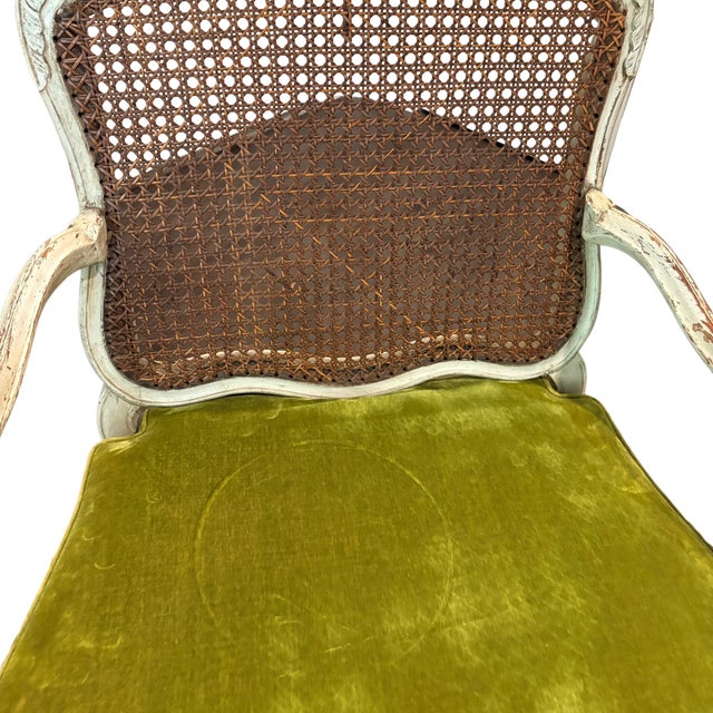 White Pair 18th Century French Louis XV Fauteuils For Sale - Image 8 of 12