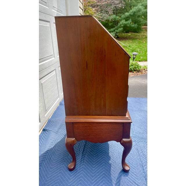 Mid-Century Maddox of Jamestown Mahogany Slant Front Secretary Desk For Sale - Image 4 of 18