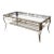 Late 20th Century Italianate-Style Scrollwork Metal and Glass Coffee Table For Sale
