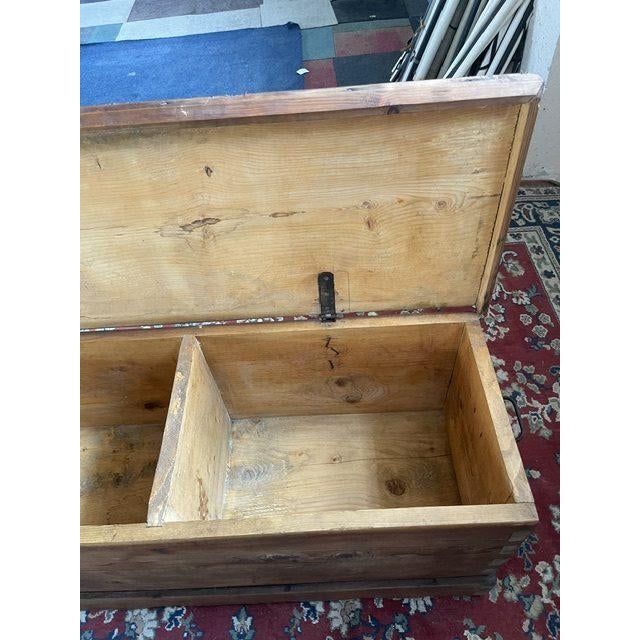 Antique Chest in Thick Pine Wood, 1870 For Sale - Image 11 of 13