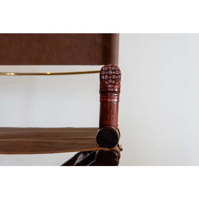 This classic, 1970s Director’s X-Chair was designed by Leonard Linden, John McGuire, and Elinor McGuire for McGuire...