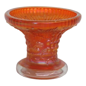 Northwood Marigold Carnival Glass Grape and Cable Punch Bowl Pedestal Base