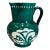 1930s Hand-Painted Ditmar Urbach Green Pitcher From Czechoslovakia For Sale