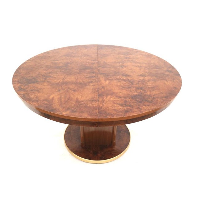Vintage Art Deco Round Extendable Dining Table For Sale - Image 6 of 6