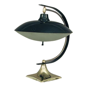 1950s Mid-Century Modern Table or Desk Lamp, a Metal and Glass "Tour De Force"