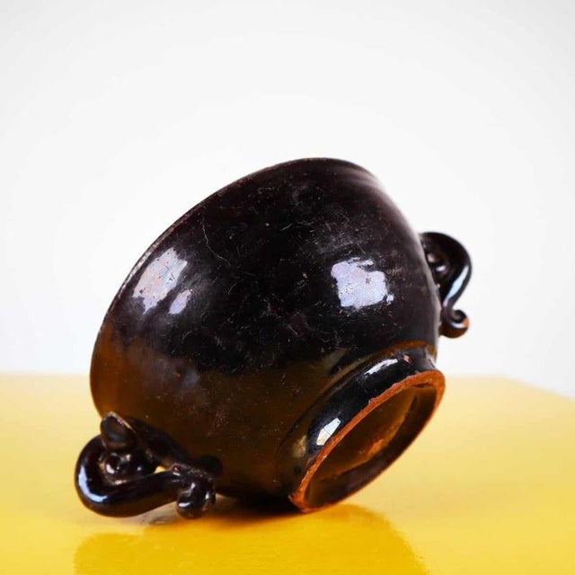 Bowl in Black Terracotta For Sale - Image 6 of 11