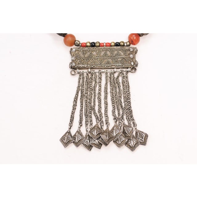 Antique Coral & Metal Beaded Necklace For Sale In Atlanta - Image 6 of 14