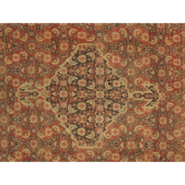 Traditional Antique Tabriz Carpet, Persian Rug, Handmade Oriental, Terracotta, Brown, Beige For Sale - Image 3 of 10