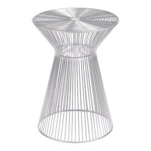 Greeley Silver Metal Accent Table, Silver