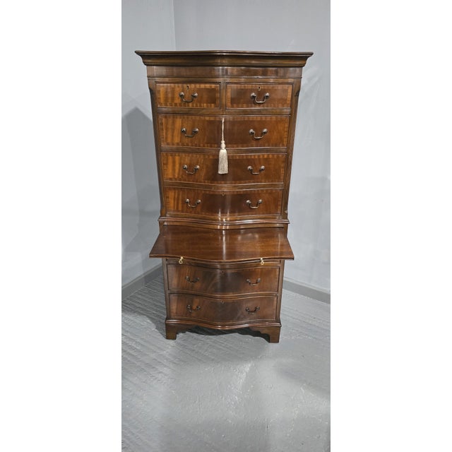 Mahogany Chest on Chest of Drawers, 1920s For Sale - Image 9 of 14