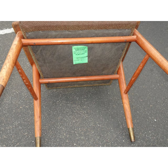 Vintage Danish Mid Century Modern Solid Wood Accent Chair For Sale - Image 12 of 13