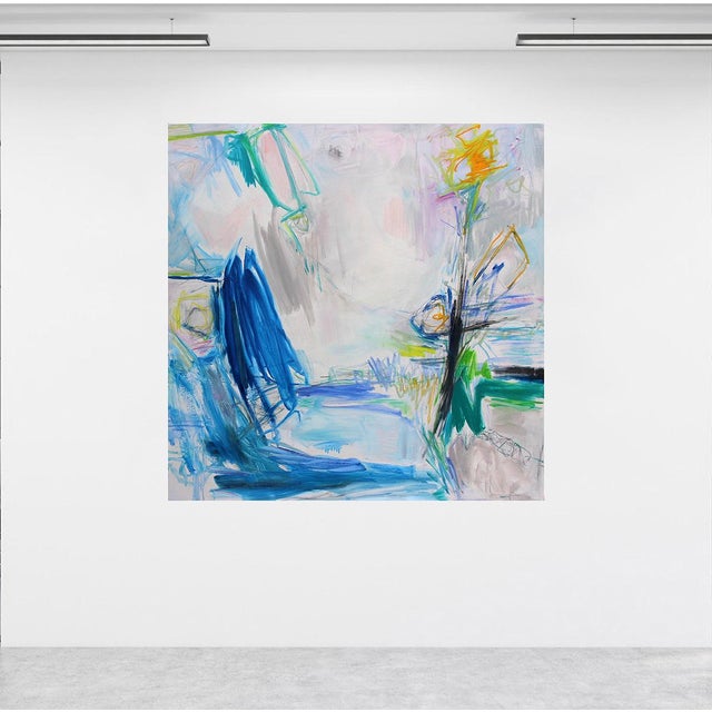 “Waterfall” is an original abstract painting from my studio that I created in oil and oil stick on linen canvas. My work...