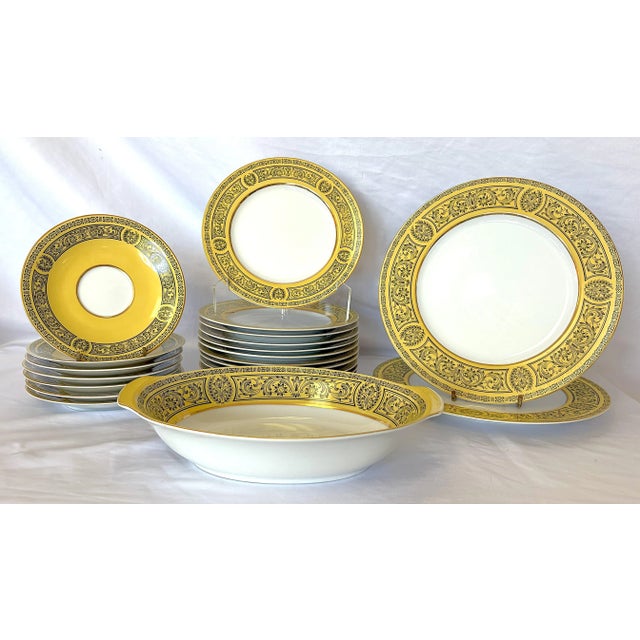 Vintage twenty-one-piece miscellaneous set of 'Golden Damask' pattern fine China. The set was made in Japan during the...