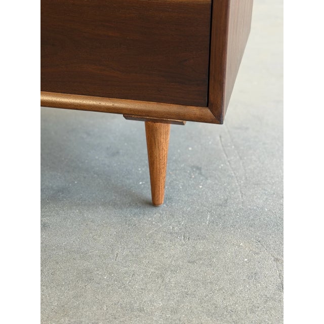 1960s Minimal Triple Dresser in Dark Walnut For Sale - Image 12 of 13