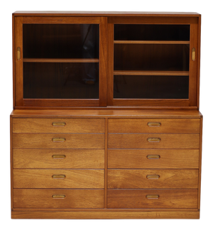 Display Cabinet with Drawers in Teak from Brouer Møbelfabrik, Denmark, 1960s
