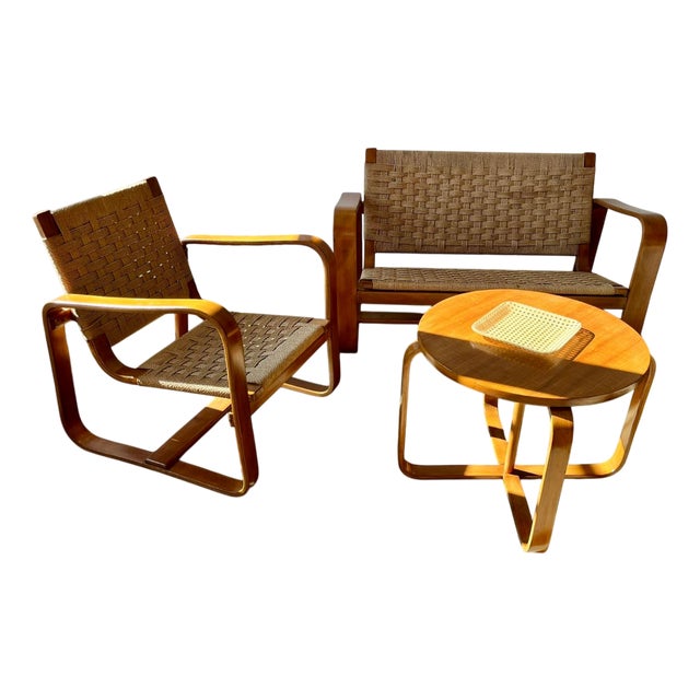 Sofa, Armchair, and Table by G. Pagano Pogatschnig & G. Maggioni, Italy, 1941, Set of 3 For Sale