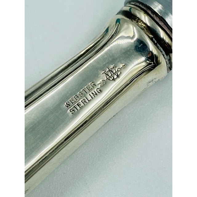 Vintage Webster Sterling Silver Handled Cake Breaker For Sale - Image 4 of 12
