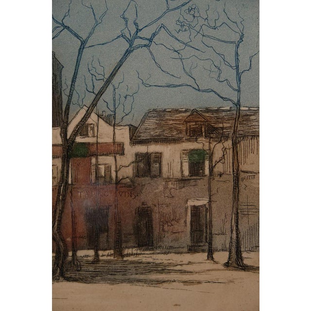 Paul Trelade (Gen Paul), Place du Tertre, Original Signed Engraving For Sale - Image 4 of 7