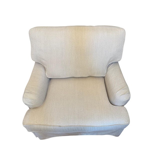 Pottery Barn SoMa Hawthorne English Arm Slip Cover Club Chair - A Pair These large and comfortable chairs have a neutral...