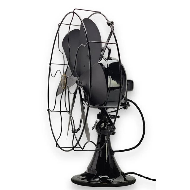 Art Deco Circa 1932 Emerson Type 73668 Original Condition Oscillating Fan For Sale - Image 3 of 9