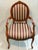 Late 20th Century Louis XVI Style Oval Back Striped Upholstered Armchair For Sale - Image 4 of 10