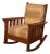 Antique Lifetime Arts And Crafts Oak Rocking Chair For Sale