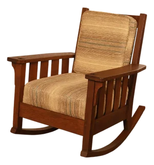 Antique Lifetime Arts And Crafts Oak Rocking Chair
