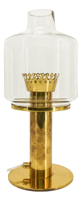 Scandinavian Brass and Glass B 102 Table Lamp by Hans-Agne Jakobsson for Hans-Agne Jakobsson AB Markaryd, 1960s